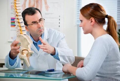 Ndụmọdụ na dọkịta maka osteochondrosis nke spine