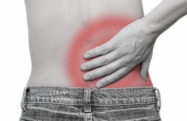 ala azụ mgbu n'ihi spinal osteochondrosis